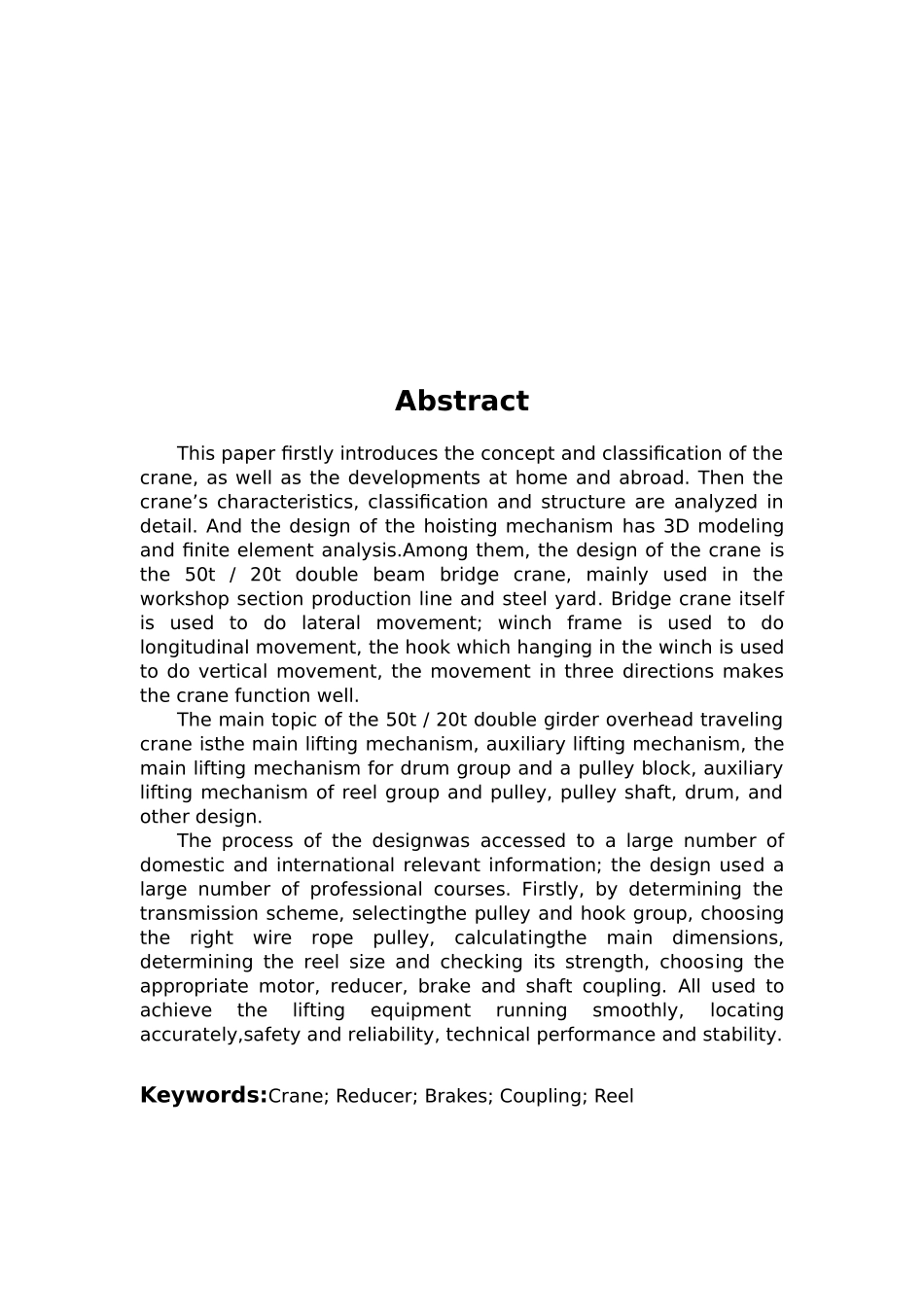 双梁桥式起重机设计说明书_第2页