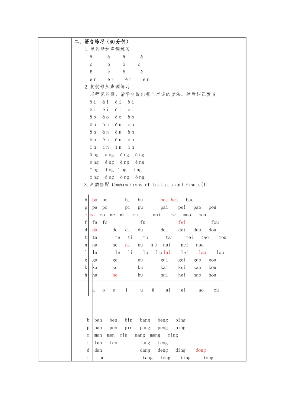 发展汉语初级综合1_第1课教（学）案荣继华资料全_第2页