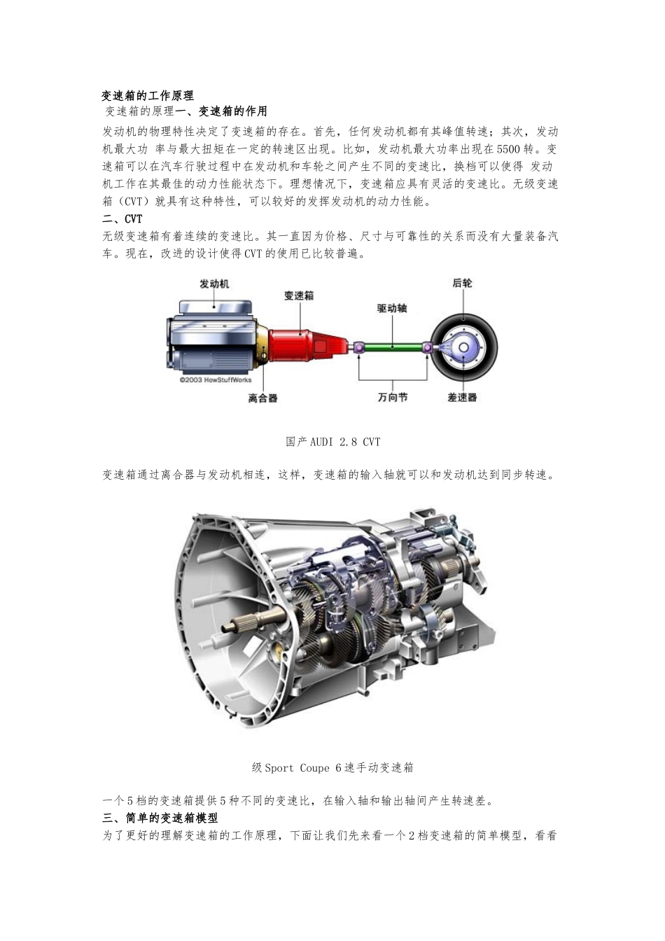 变速箱的工作原理简易资料全_第1页