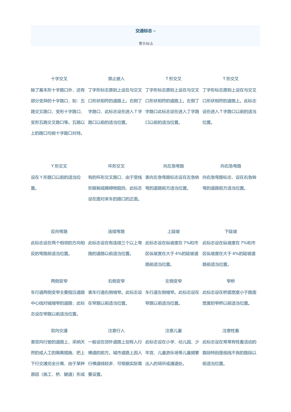 各种交通标志图片超级大全_第1页