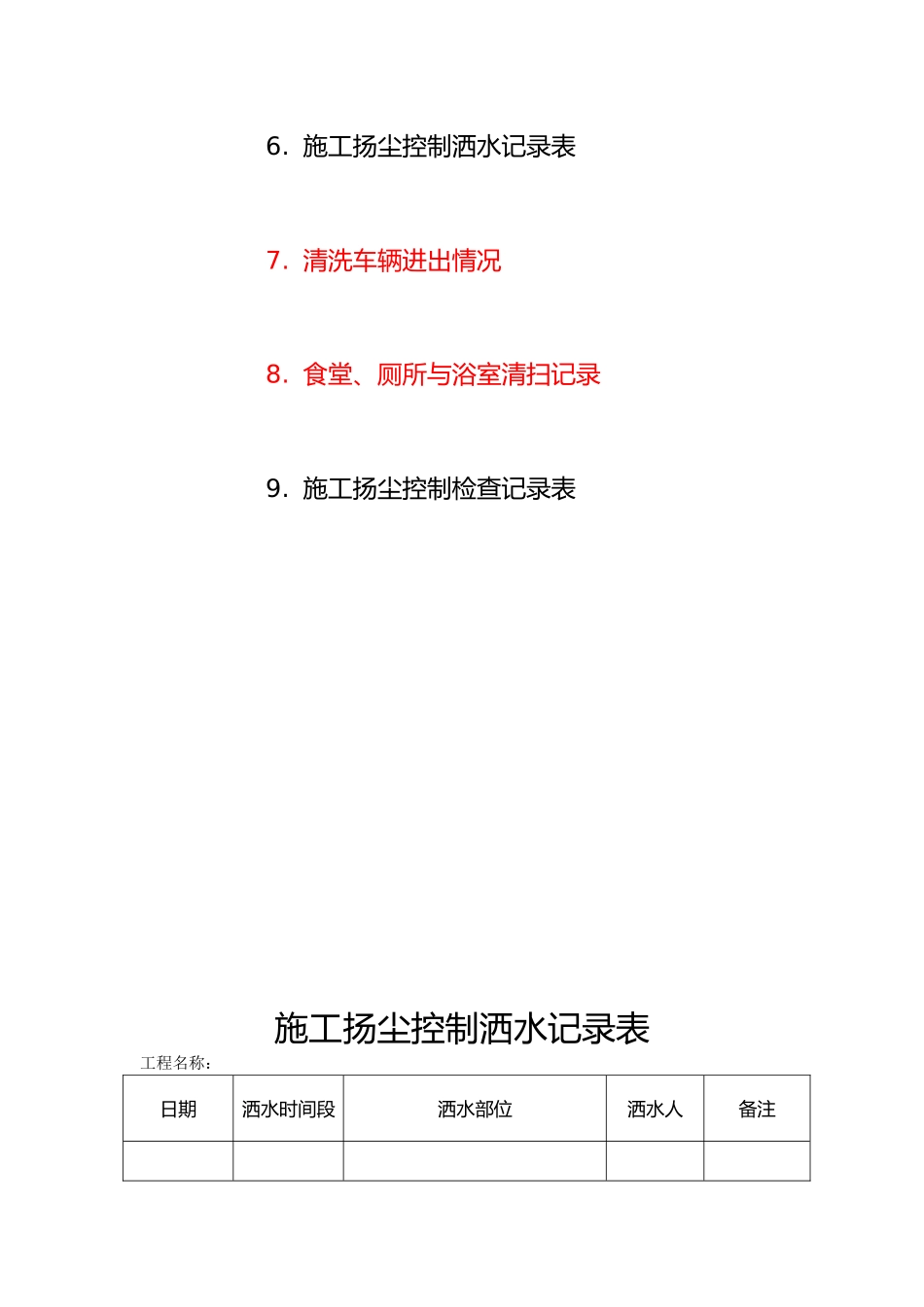 各种扬尘记录文本表,使用_第3页