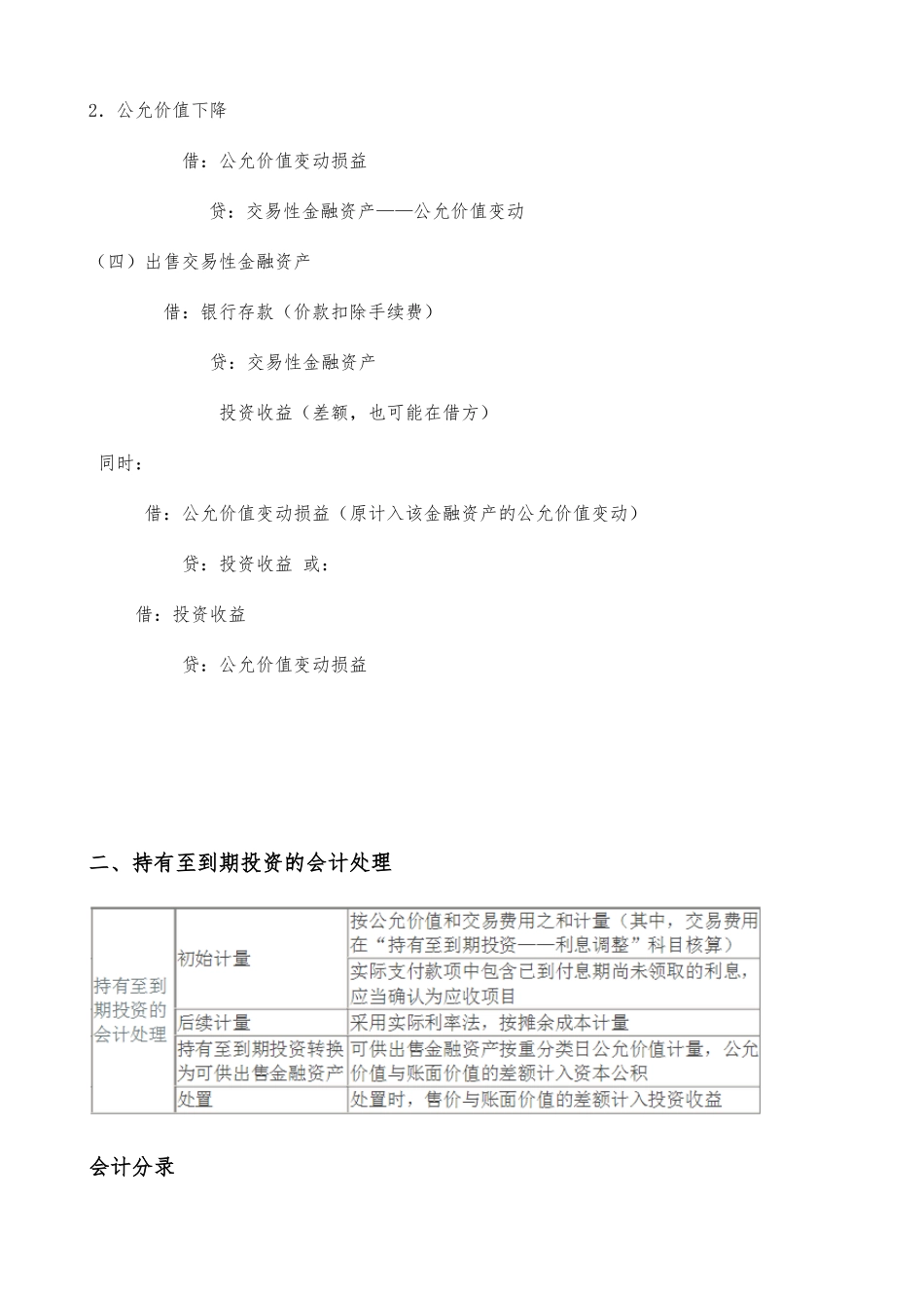 各种金融资产的账务处理方法的相同点和不同点_第2页