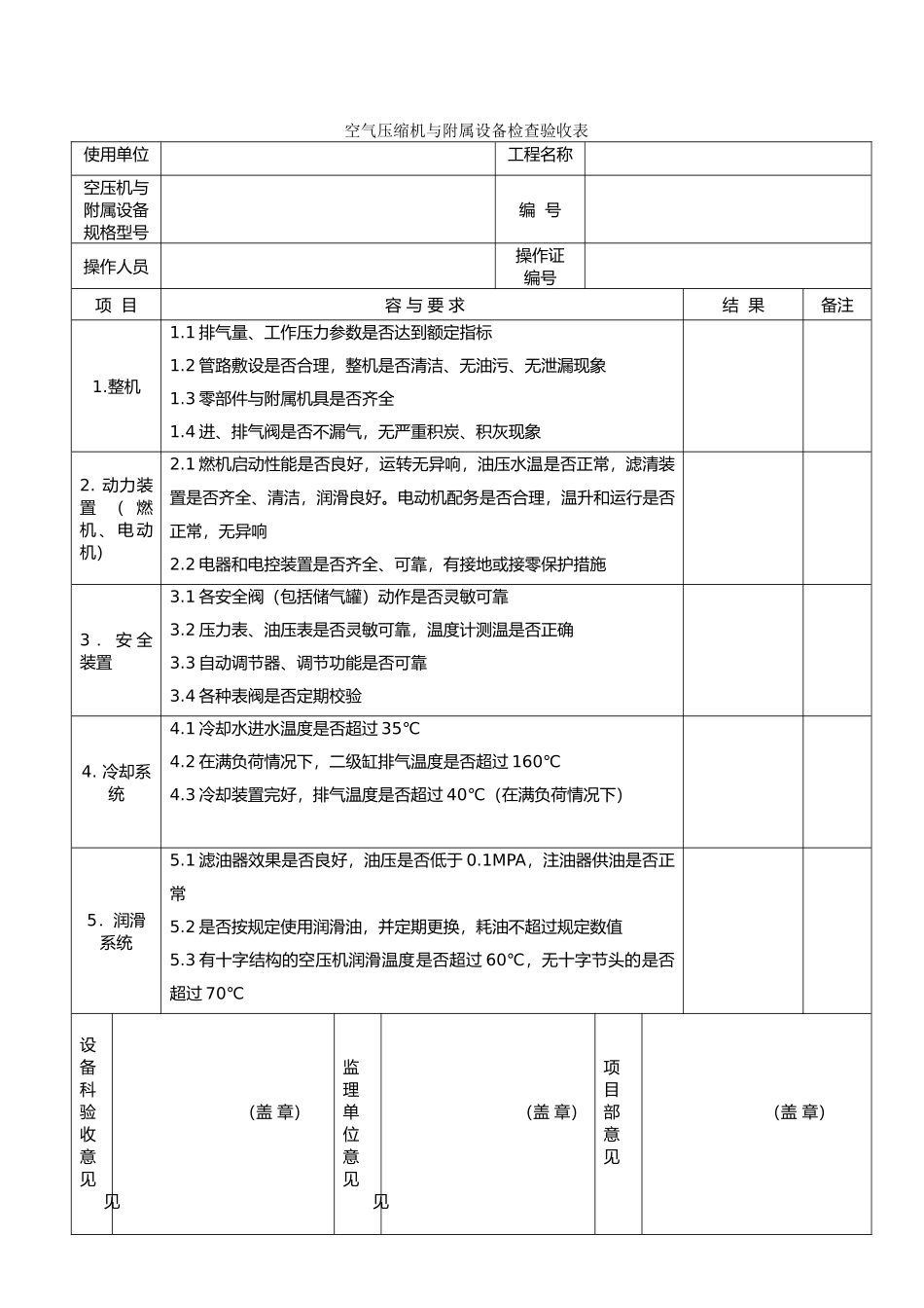 各类机械设备检查验收表_第3页