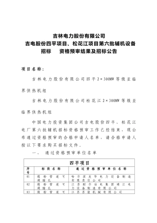 吉林电力股份有限公司