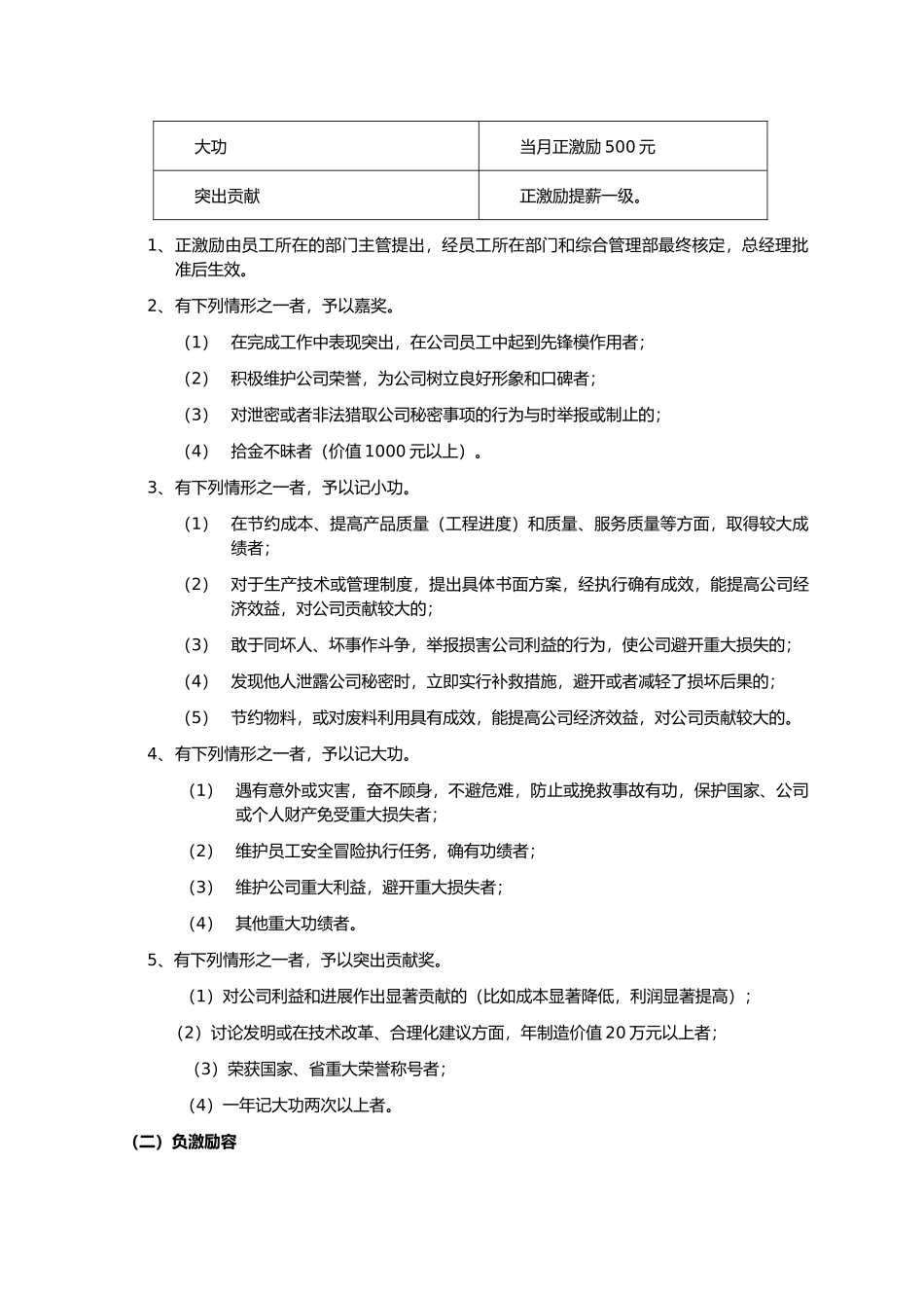员工正负激励管理条例_第2页