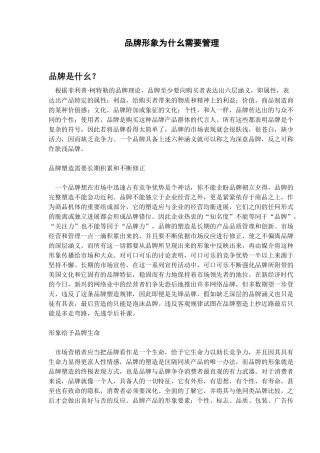 品牌形象为什么需要管理（DOC 22）
