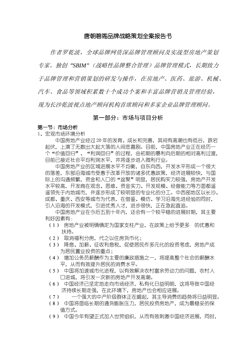 唐朝碧阁品牌战略策划全案_第1页