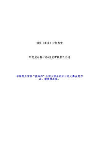 商业实施计划书范文