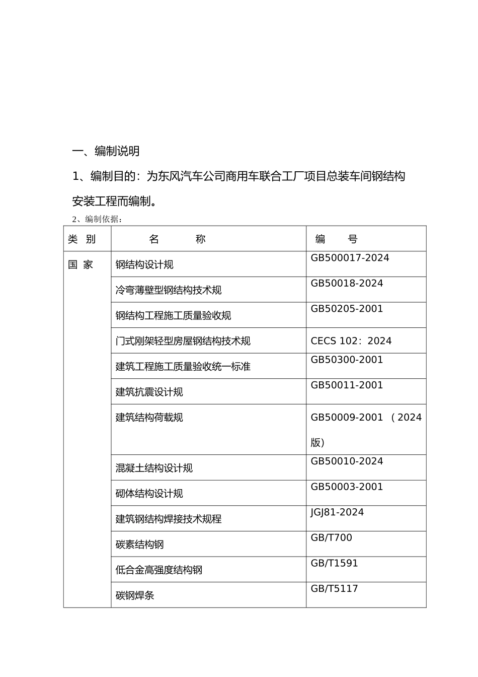 商用车总装车间联合厂房钢筋结构安装工程_第3页