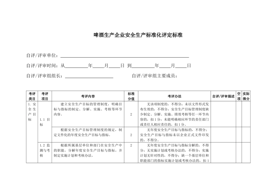 啤酒生产企业安全生产标准化评定标准_第3页