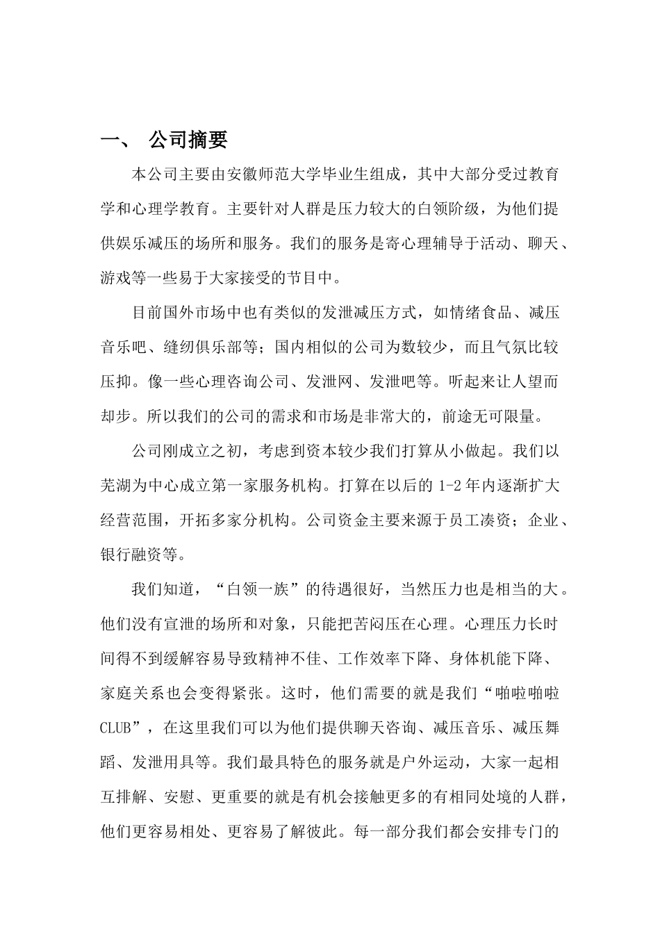 啪啦啪啦CLUB创业企划书_第3页
