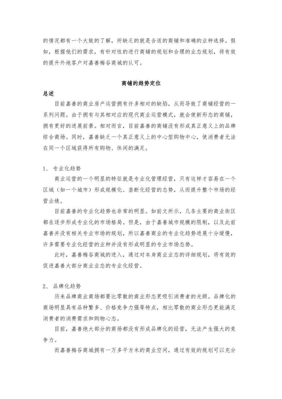 嘉善梅谷商城项目策划书_第3页