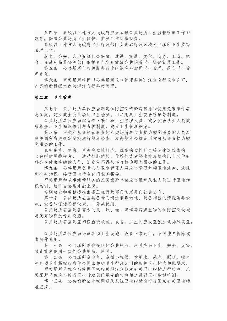 四川省公共场所卫生管理办法_第2页