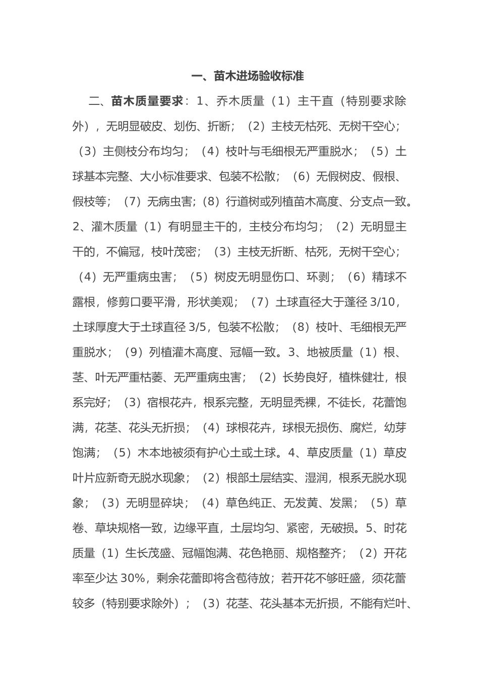 园林绿化苗木进场验收标准_第1页