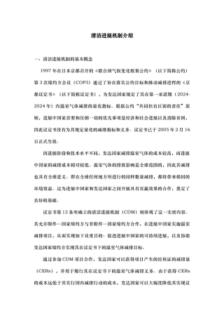 国内清洁发展机制规则