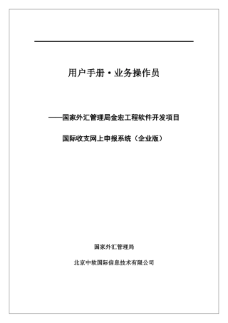国际收支网上申报系统业务操作员用户手册-第一章接口文件的