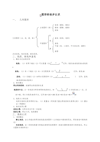 图形的初步认识讲义与练习