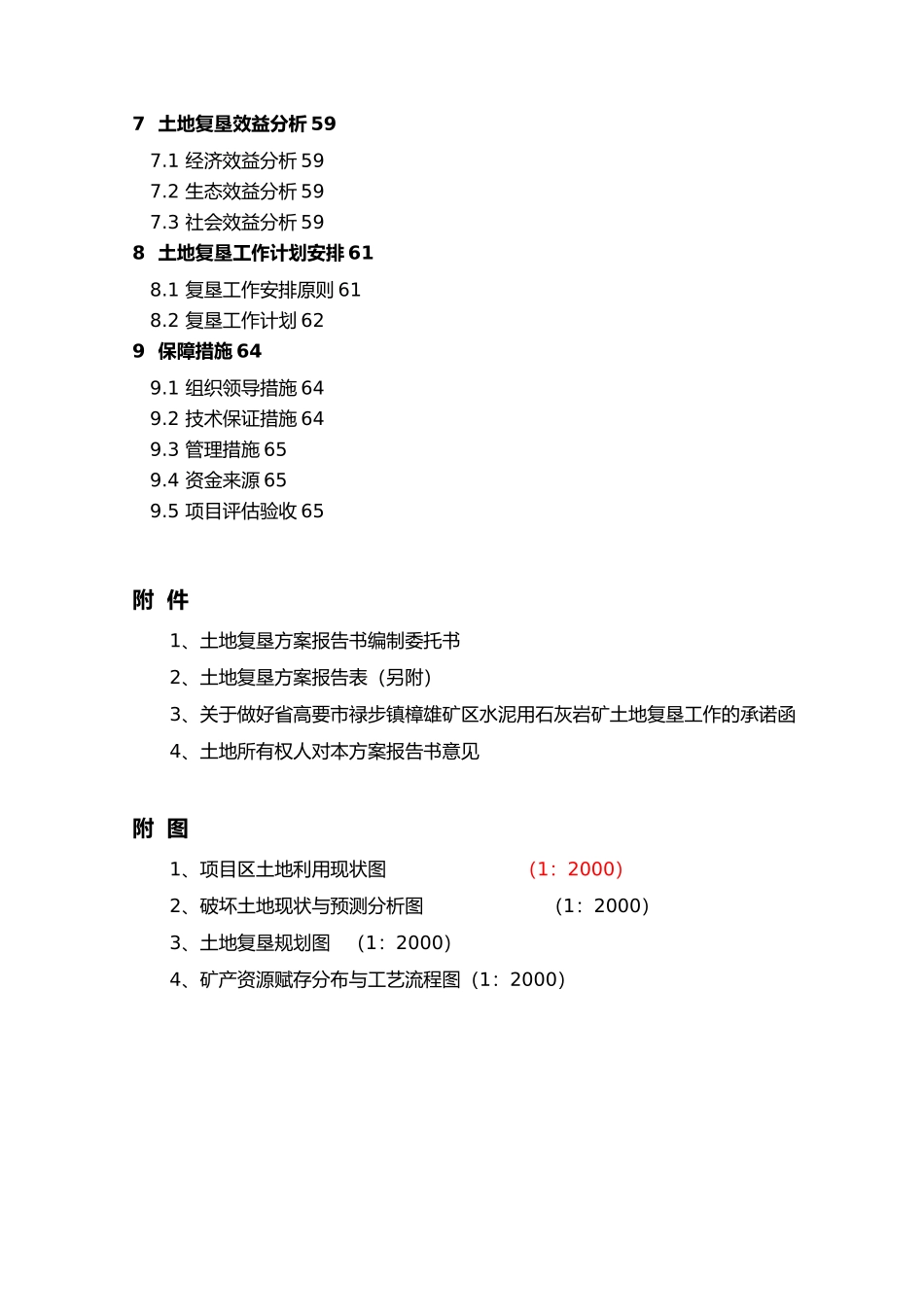 土地复垦方案报告书批改_第2页