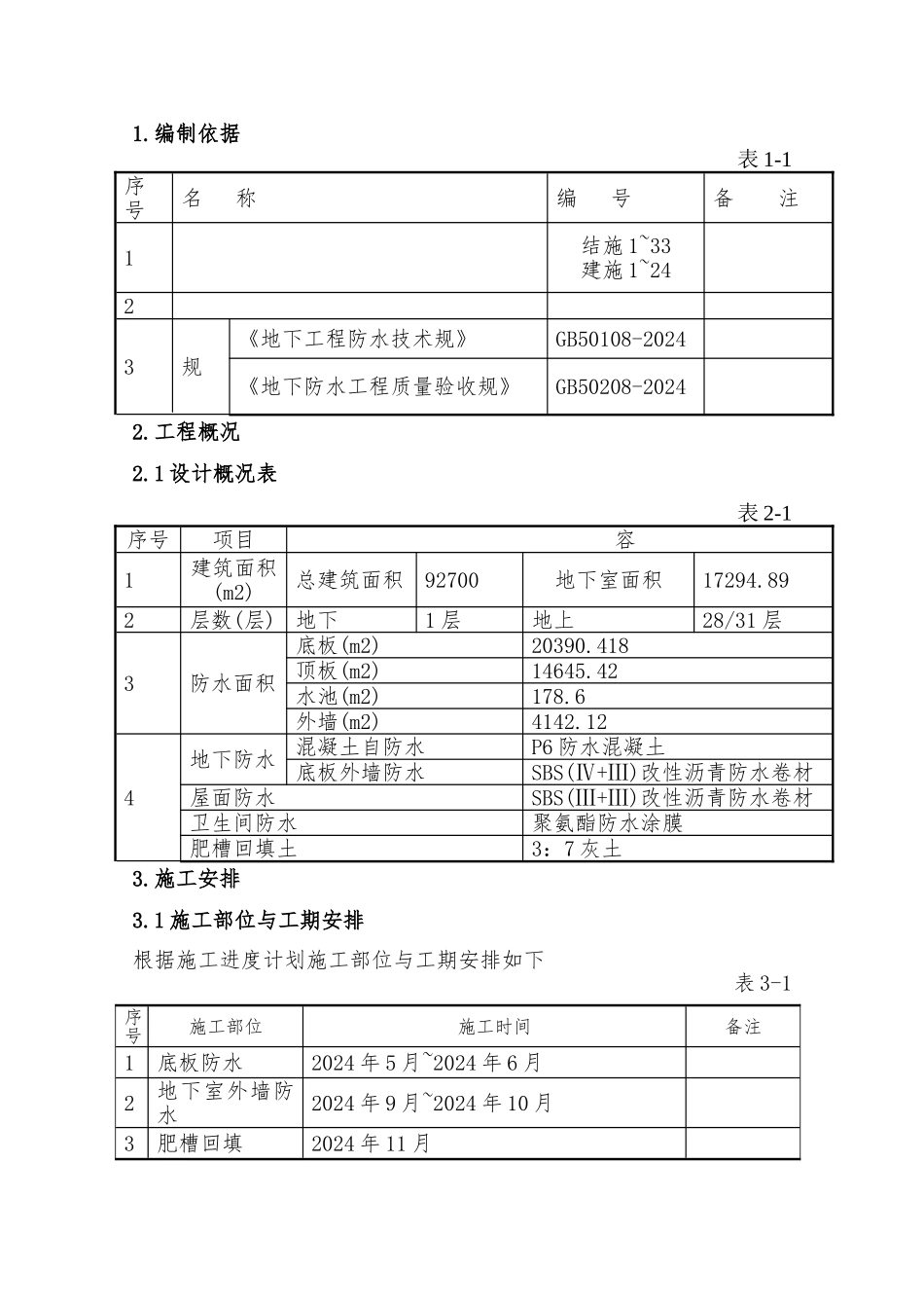 地下室建筑施工防水方案_第2页
