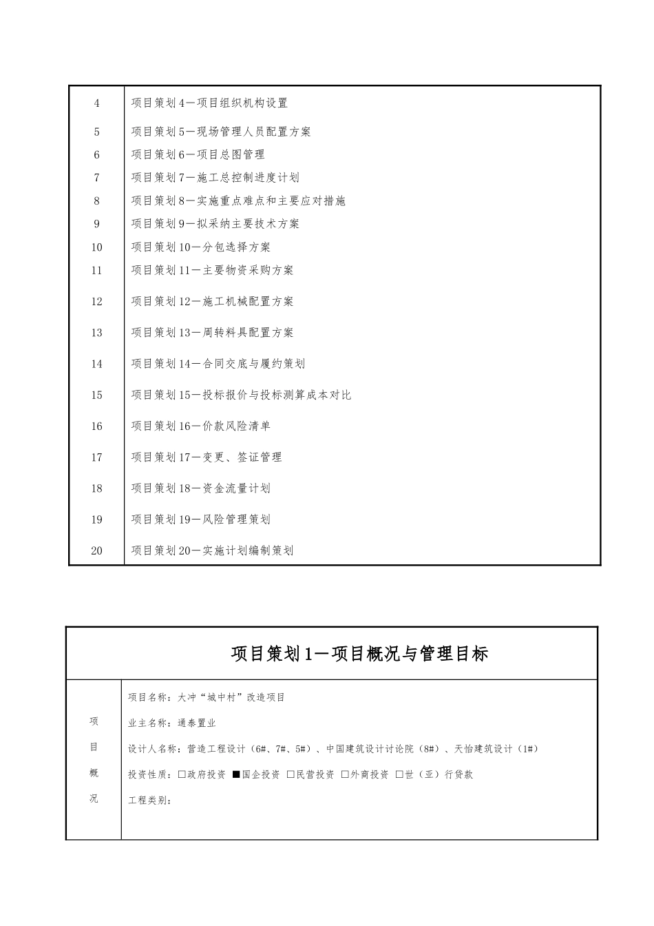城中村改造项目管理项目策划书_第3页
