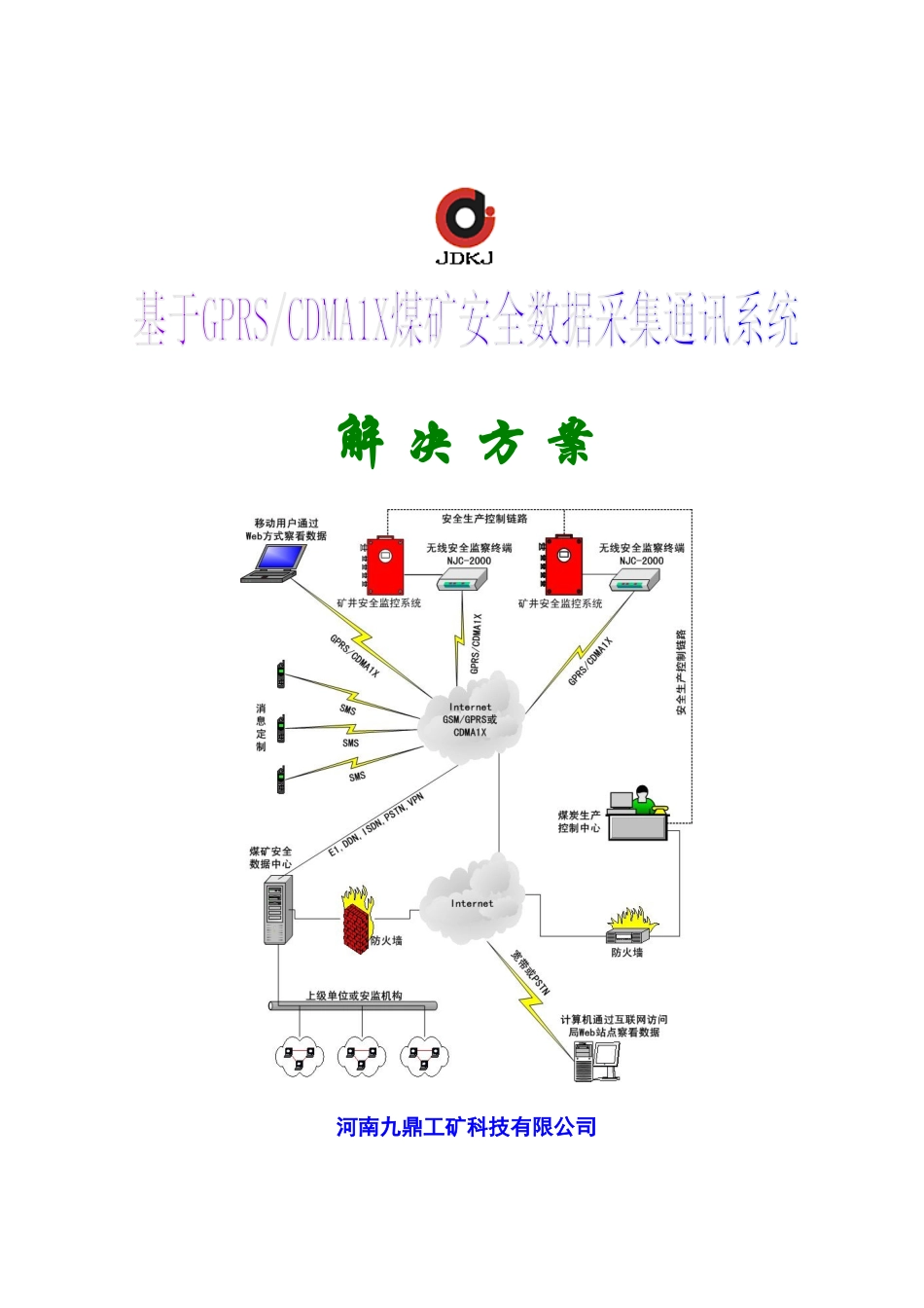 基于GPRSCDMA1X煤矿安全数据采集通讯系统解决方案_第1页