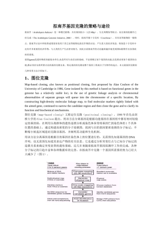 基因图位克隆的策略与途径