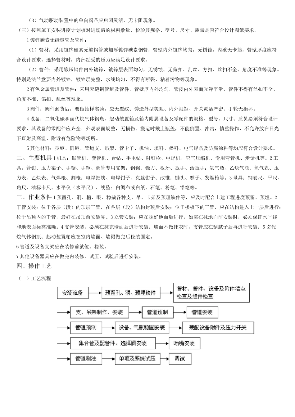 室内消防气体灭火系统管道及设备安装施工方案_第2页