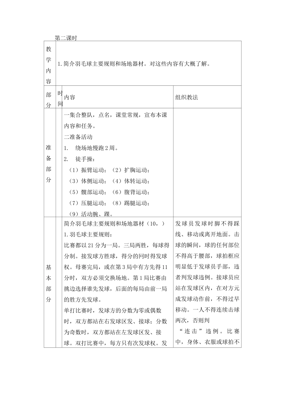 羽毛球社团活动教案_第2页