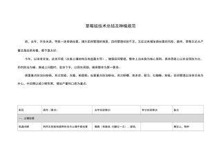 草莓组技术总结及种植规范