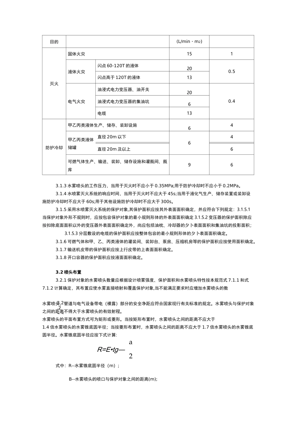 水喷雾灭火系统设计规范标准_第3页