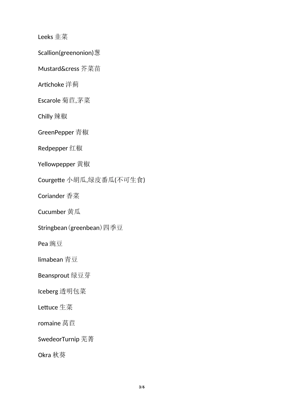 蔬菜水果名称大全_第3页