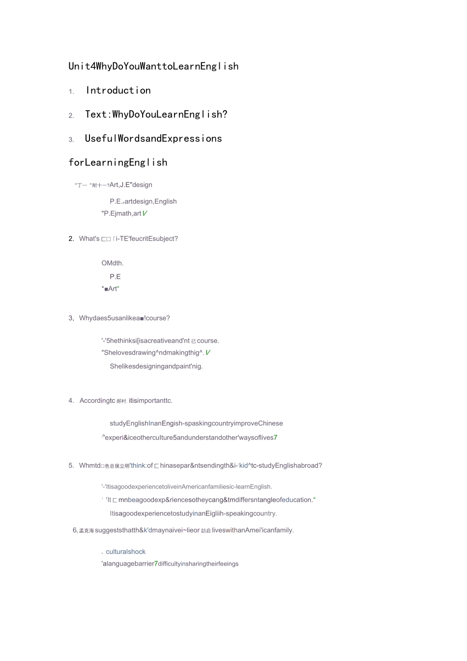 学堂在线-生活英语听说答案_第1页
