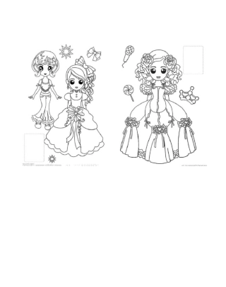 迪士尼公主涂色可直接打印