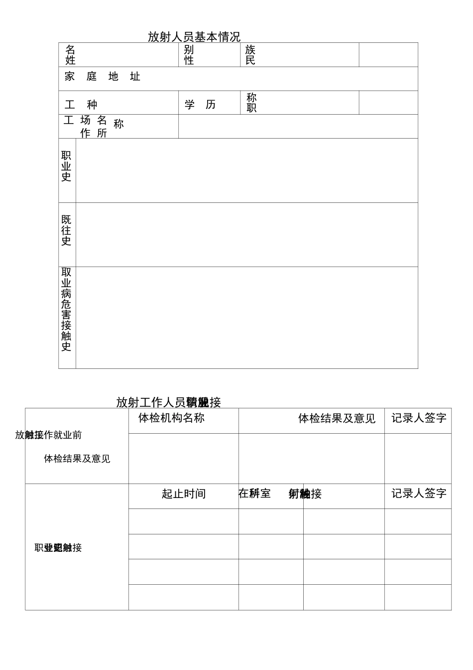 放射工作人员职业健康监护档案--新_第3页