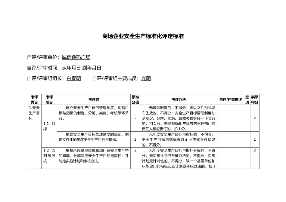 商场企业安全生产标准化评定标准概述_第2页