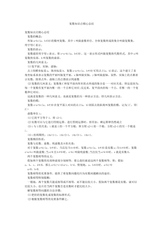 复数知识点精心总结