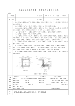 外墙粘贴岩棉板保温隐蔽