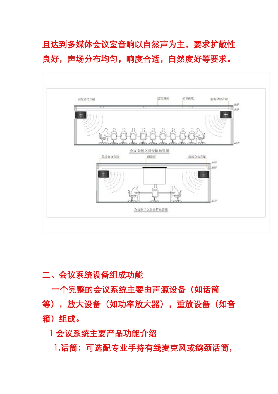 多媒体会议音响扩声系统_第3页