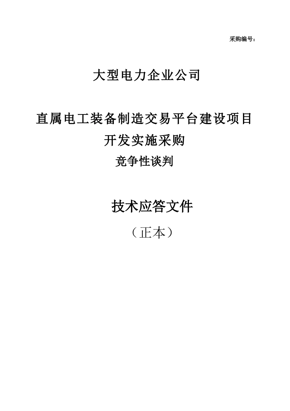 大型信息系统投标技术文件_第1页