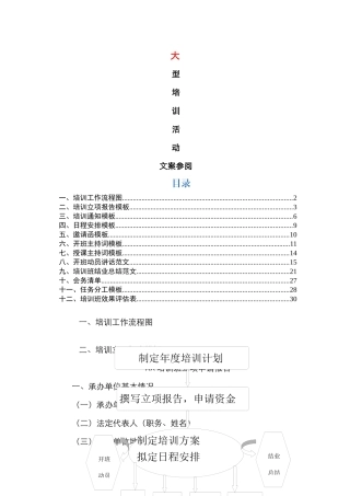大型培训文案材料大全