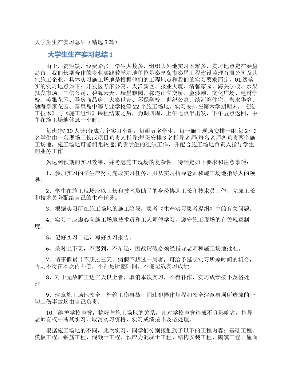 大学生生产实习总结_第1页