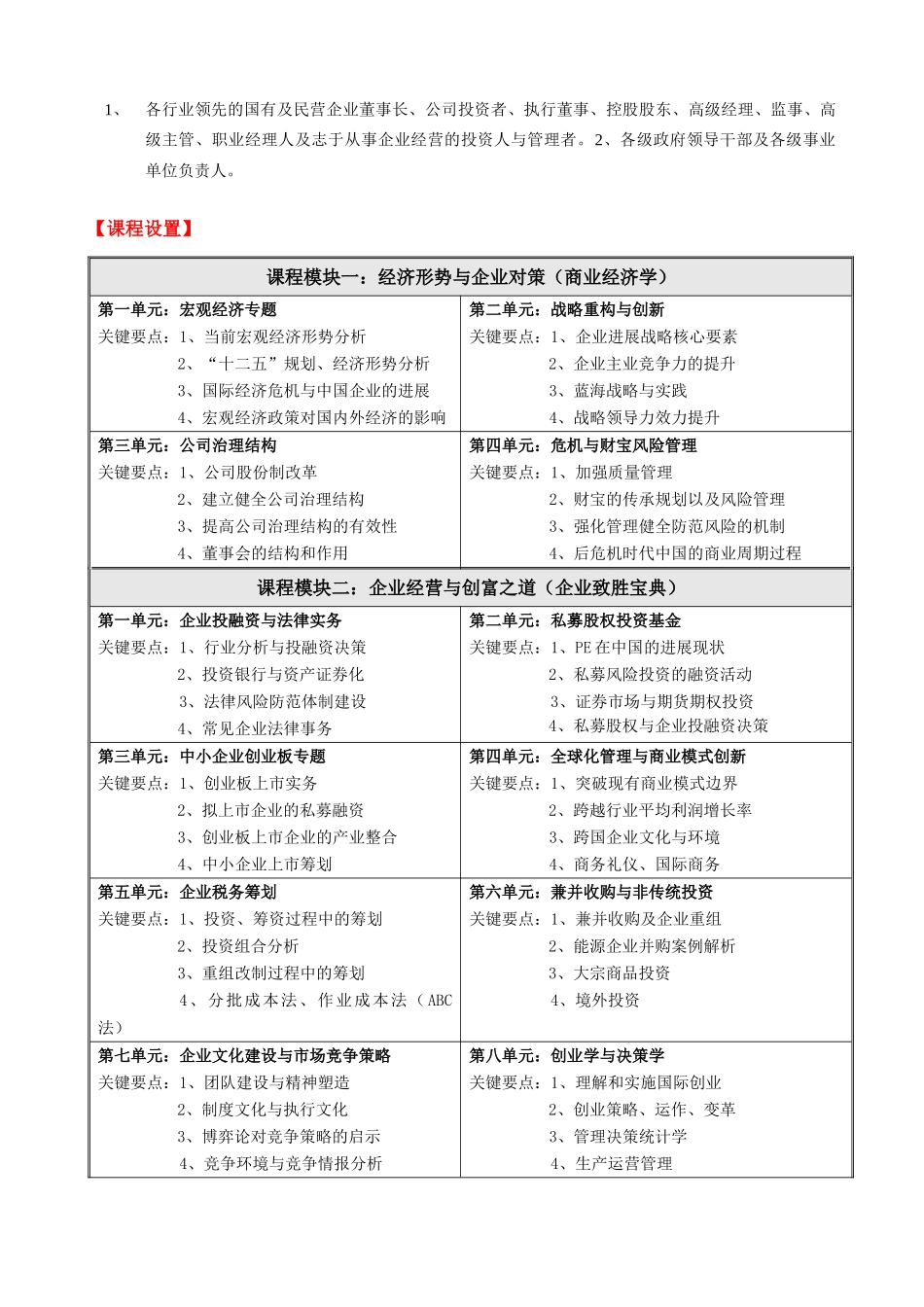 大学经营方略EMBA总裁高级研修班_第2页