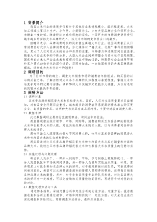 大米营销市场调研报告书
