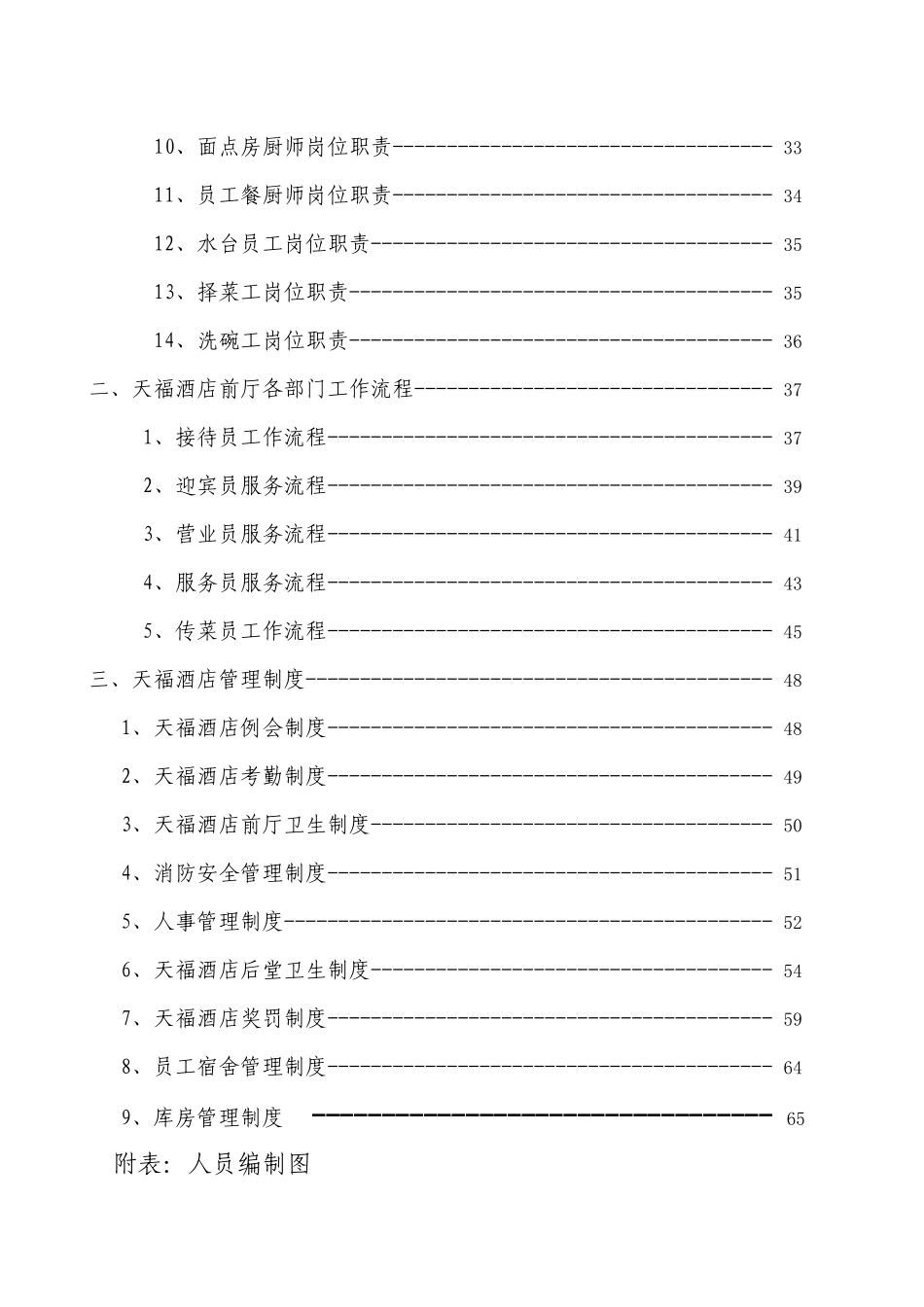 天福酒店岗位职责管理制度_第3页