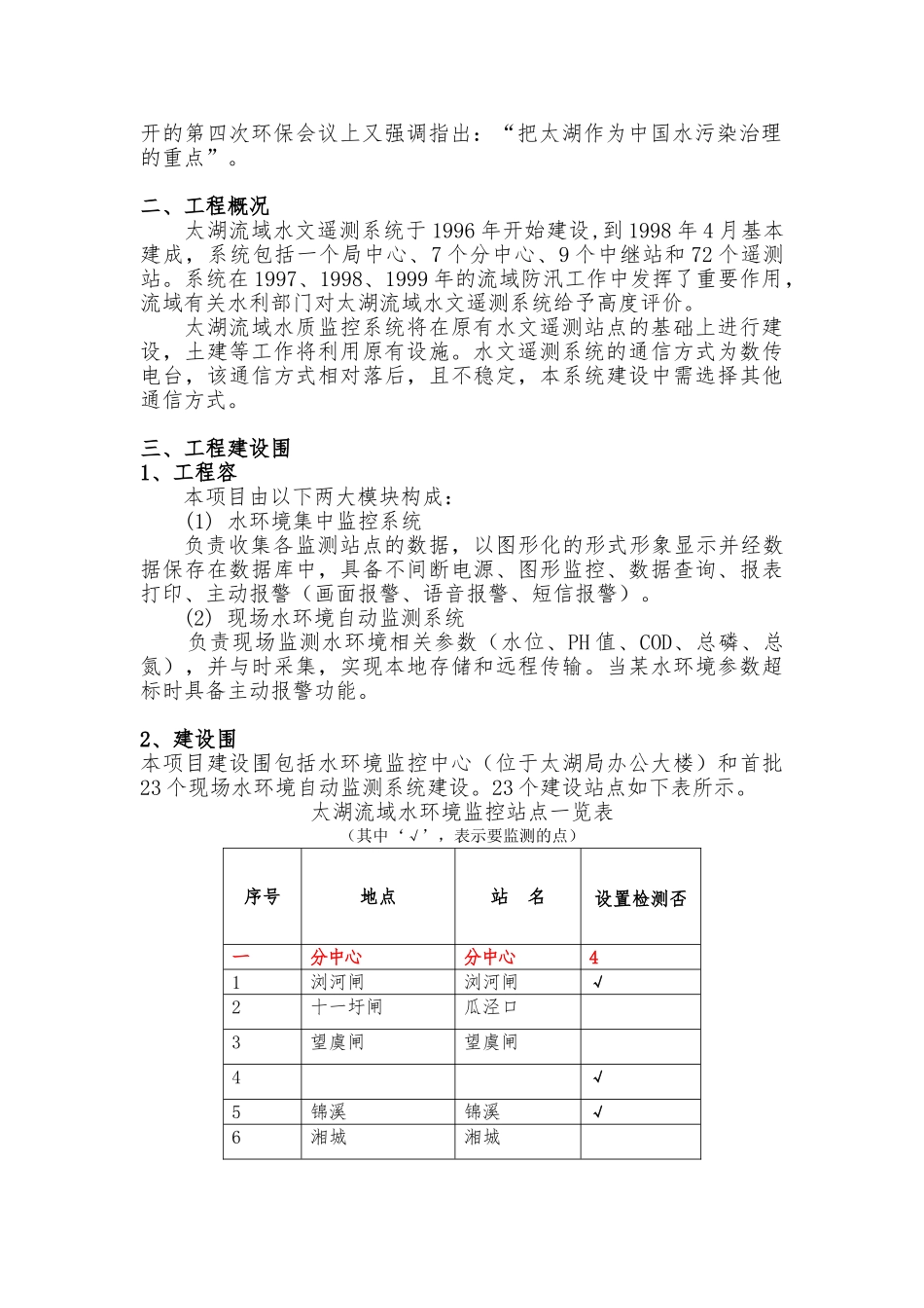 太湖流域水环境监测系统建设招标书_第2页