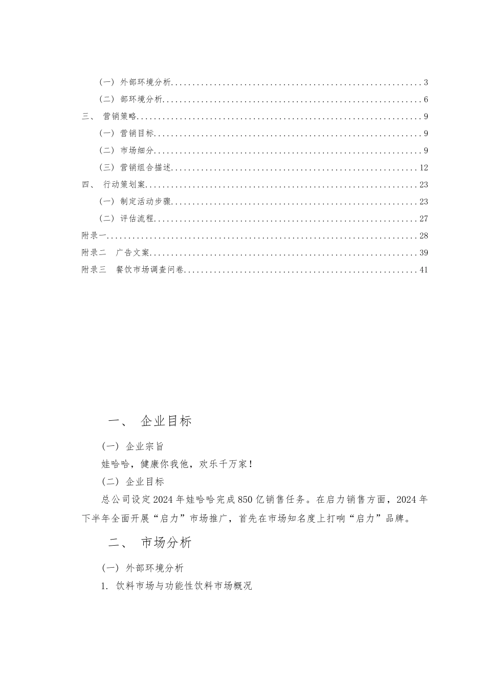 娃哈哈启力杭州市场营销策划案_第3页