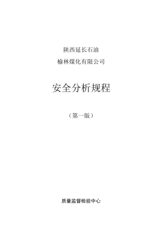 安全分析规程-打印版