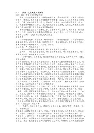 安全文化建设五年规划