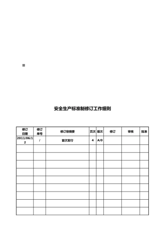 安全生产标准制修订工作细则论述