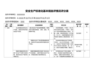 安全生产标准化基本规范自评情况评分表[001]